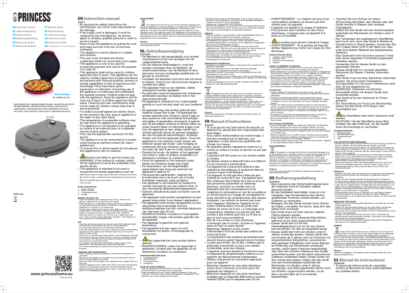 Page 1 de la notice Manuel utilisateur Princess 115001