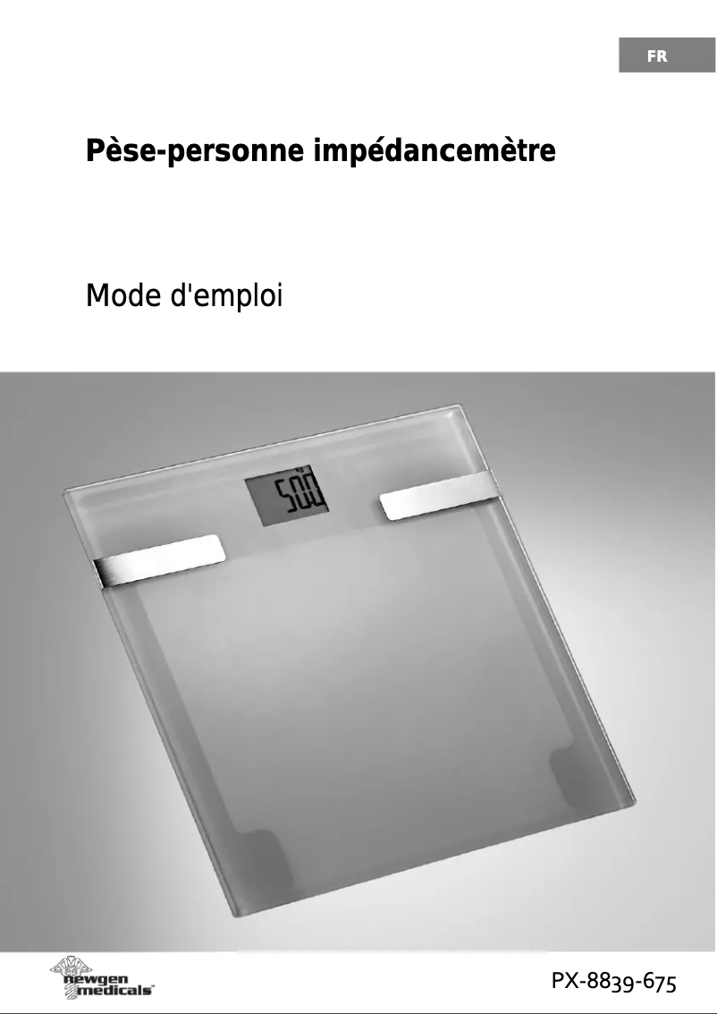 Page n°1 - Manuel utilisateur Newgen Medicals PX-8839-675
