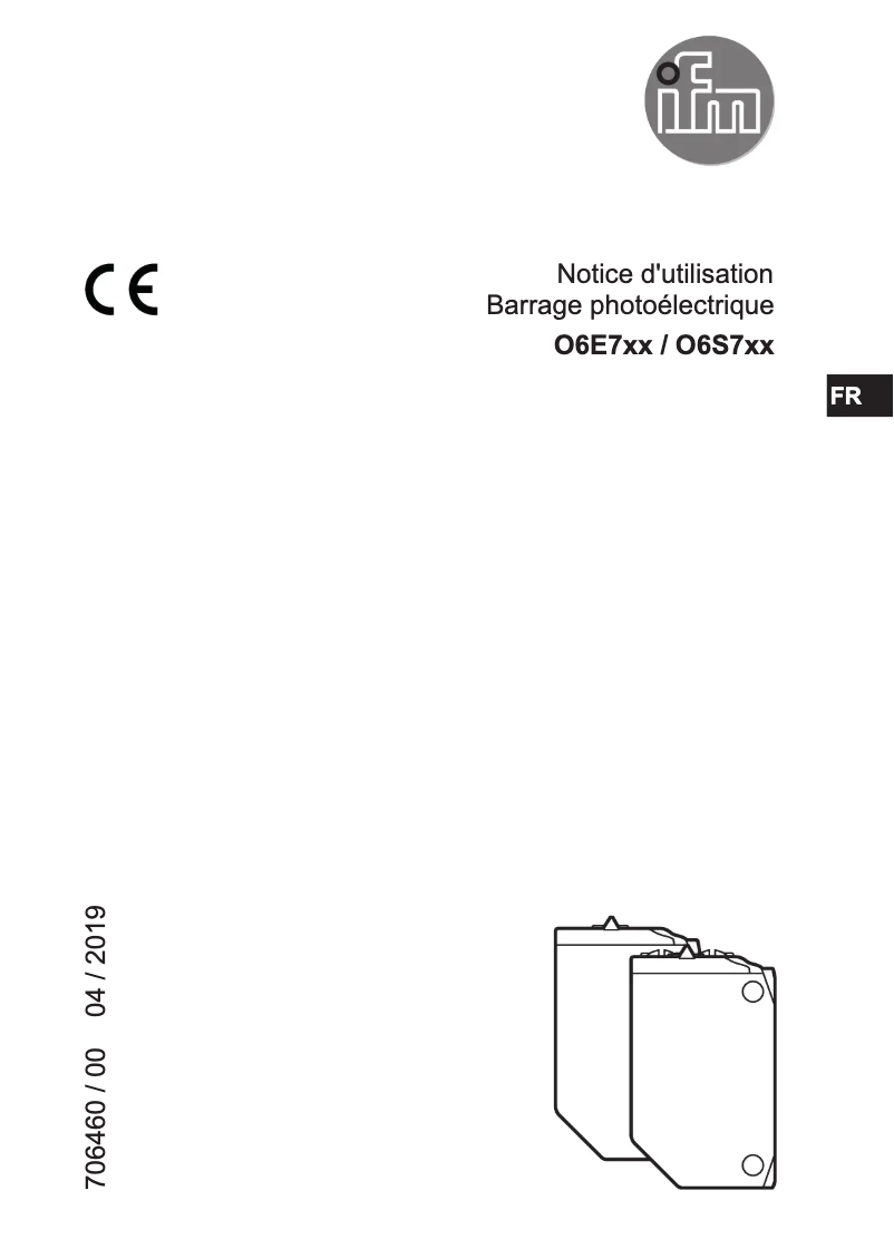 Page 1 de la notice Manuel utilisateur IFM O6E704