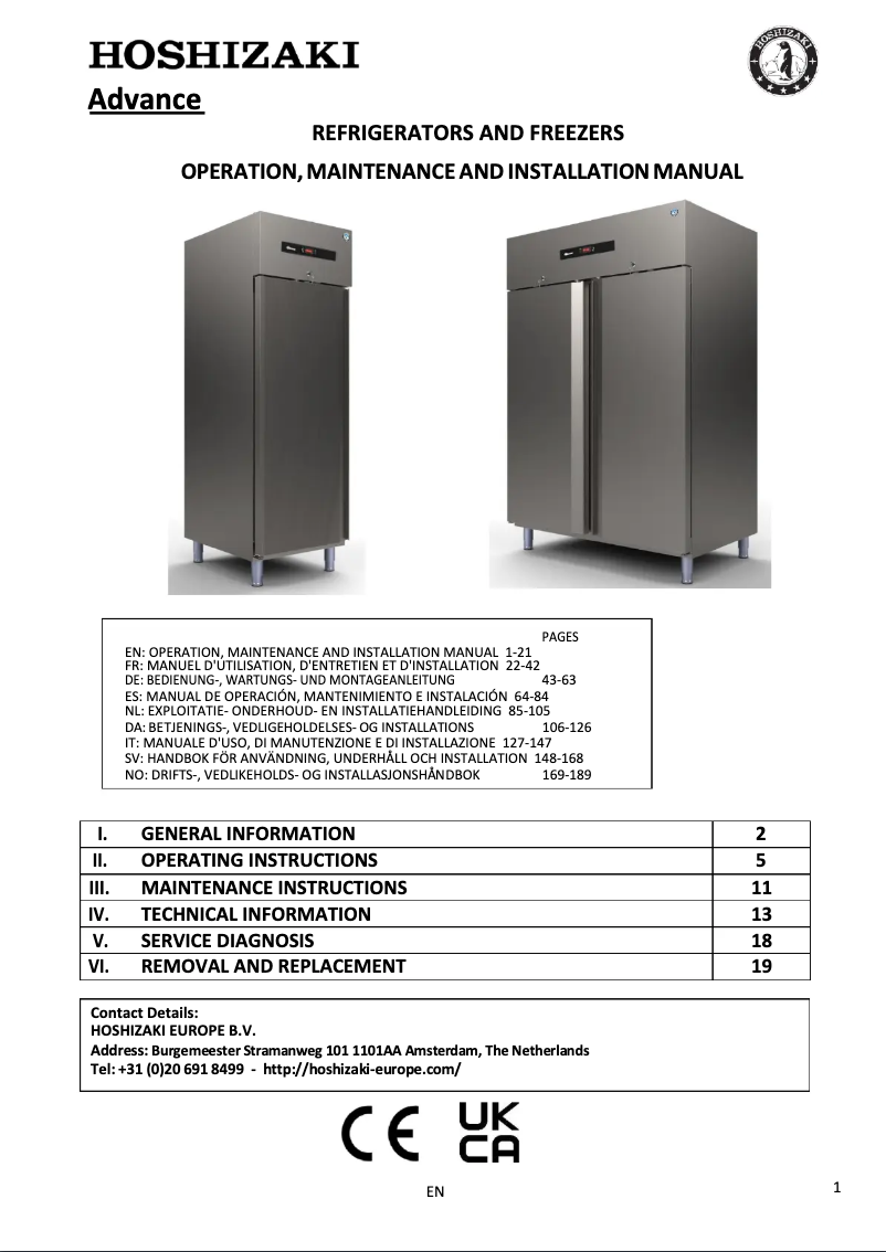 Image de la première page du manuel de l'appareil Advance F 70-4 L DR