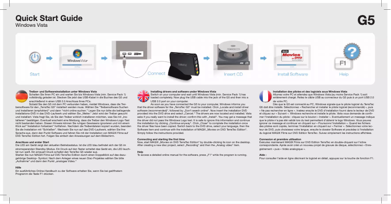 Página 1 del manual Manual de usuario Terratec G5 Vista