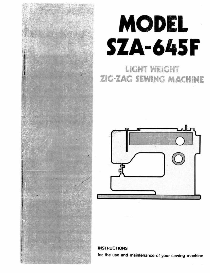 Image de la première page du manuel de l'appareil SZA-645F