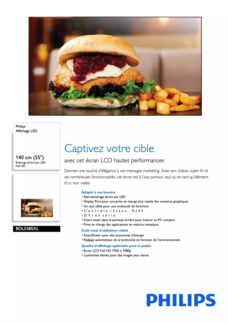 Image de la première page du manuel de l'appareil BDL5585XL