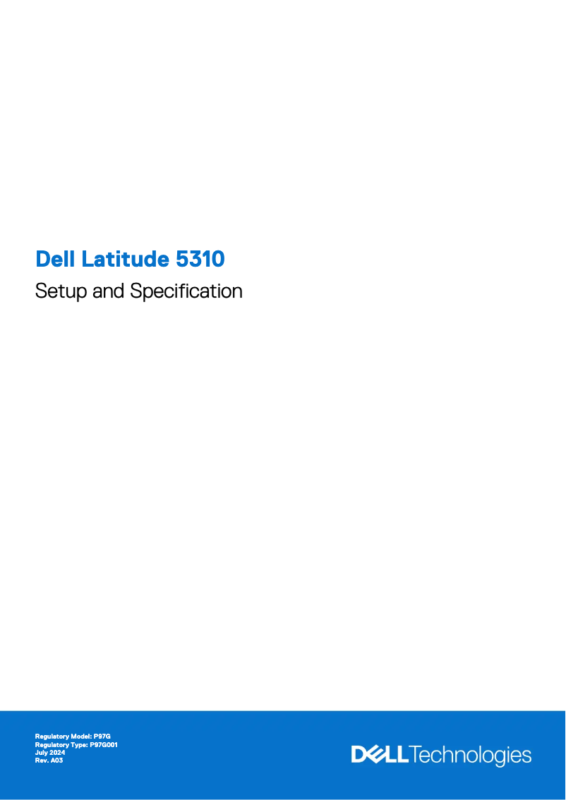 Page 1 de la notice Fiche technique Dell Latitude 5310