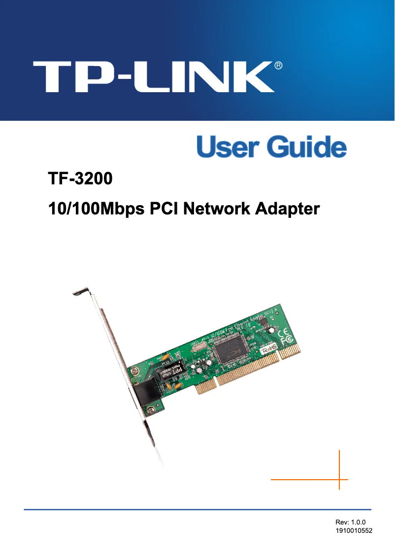 Page 1 de la notice Manuel utilisateur TP-Link TF-3200