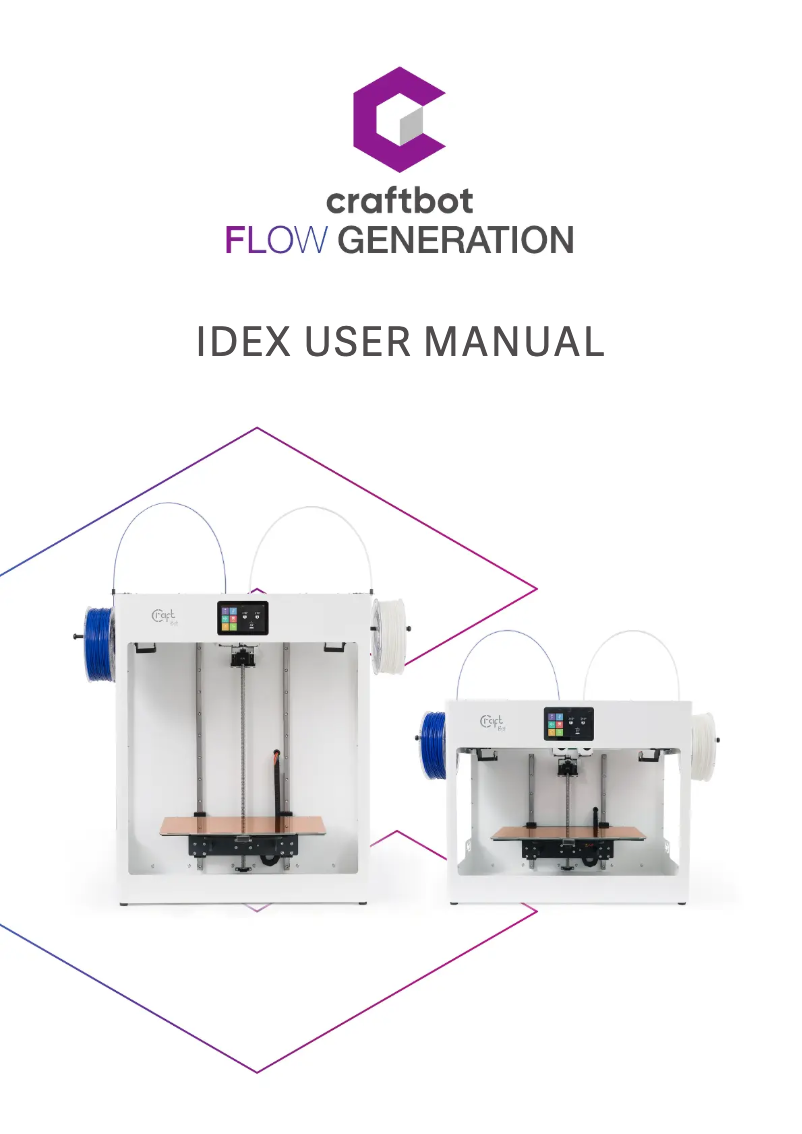 Page n°1 - Manuel utilisateur Craftbot Flow IDEX XL