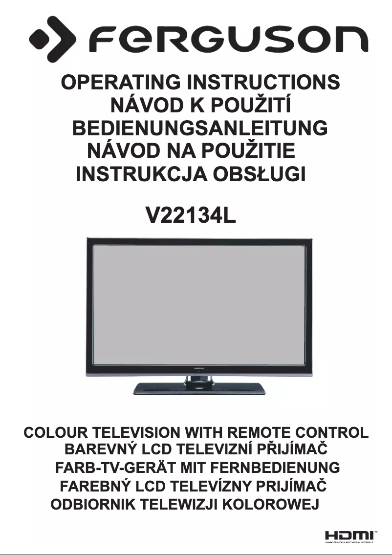 Page 1 de la notice Manuel utilisateur Ferguson V22134L