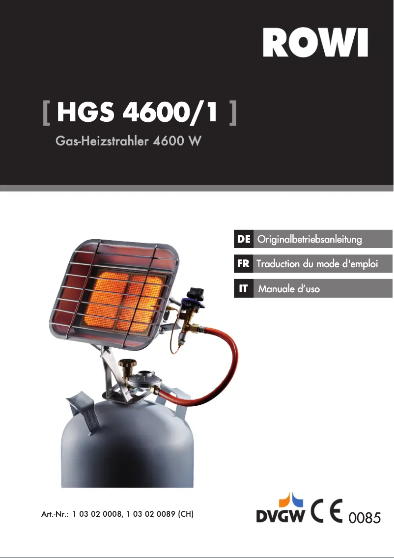 Image de la première page du manuel de l'appareil HGS 4600/1