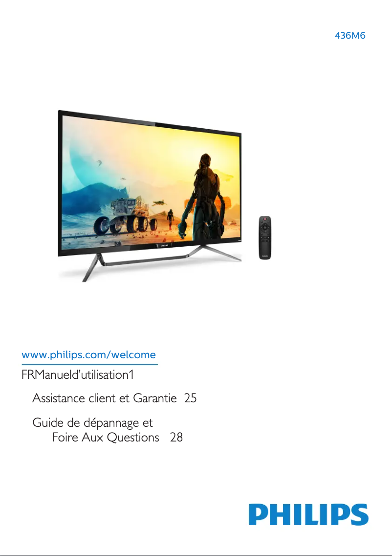 Page 1 de la notice Manuel utilisateur Philips Momentum 436M6VBRAB