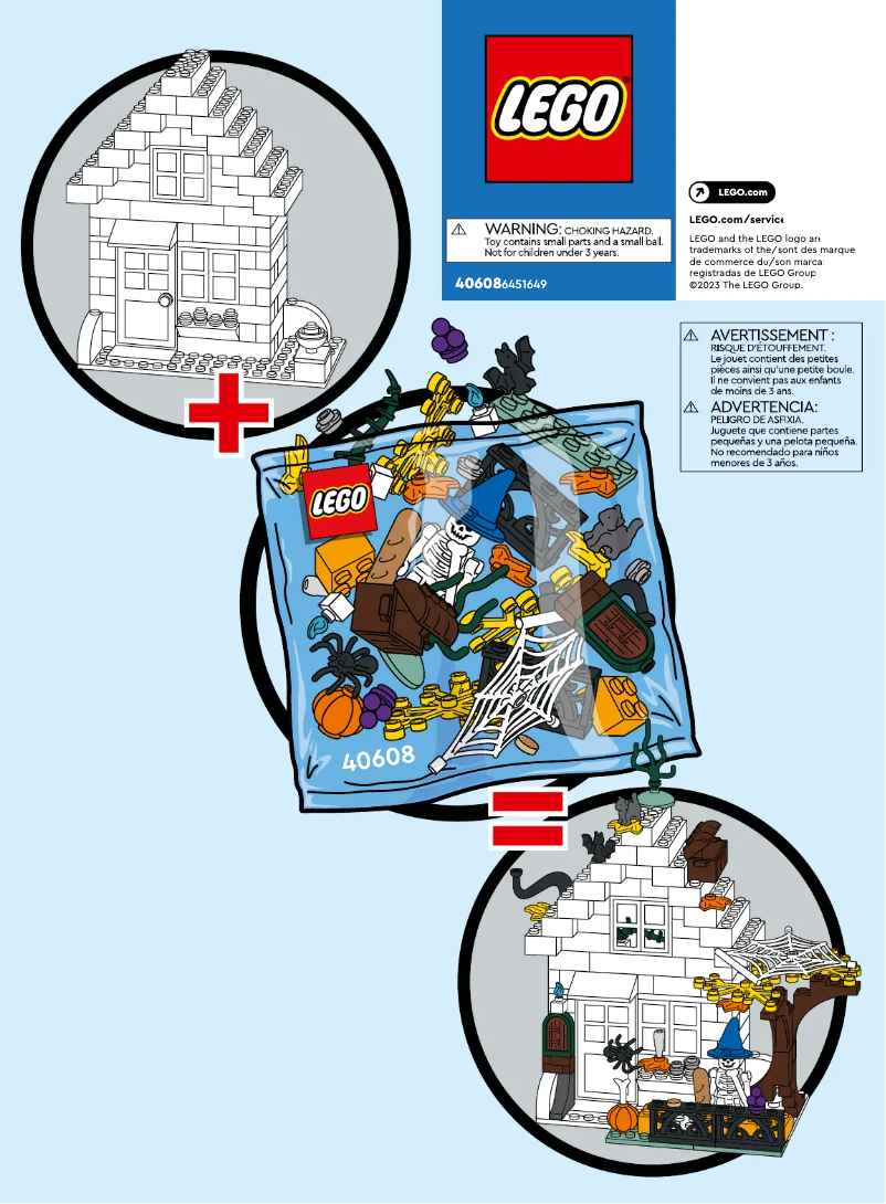 Page 1 de la notice Manuel utilisateur Lego Halloween Fun VIP 40608