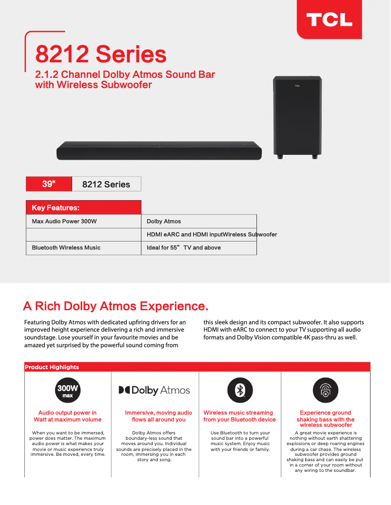 First page image of the manual for TS8212