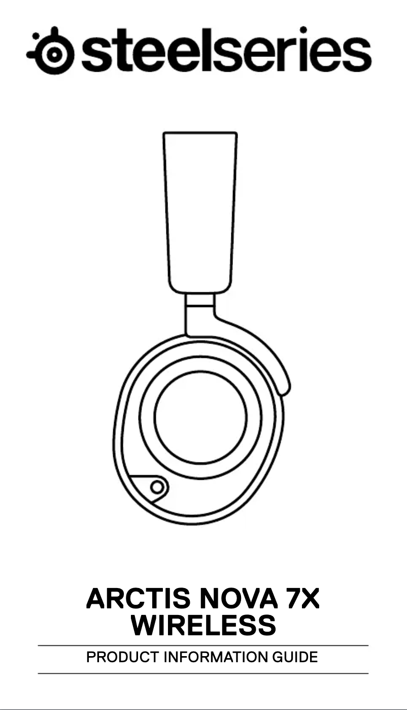 Image de la première page du manuel de l'appareil Arctis Nova 7X Wireless