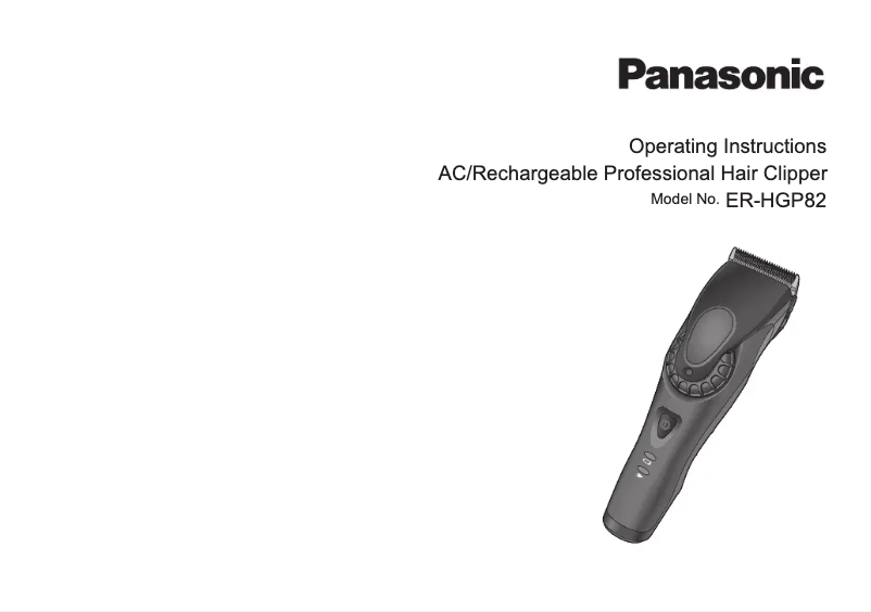 Page n°1 - Manuel utilisateur Panasonic ER-HGP82