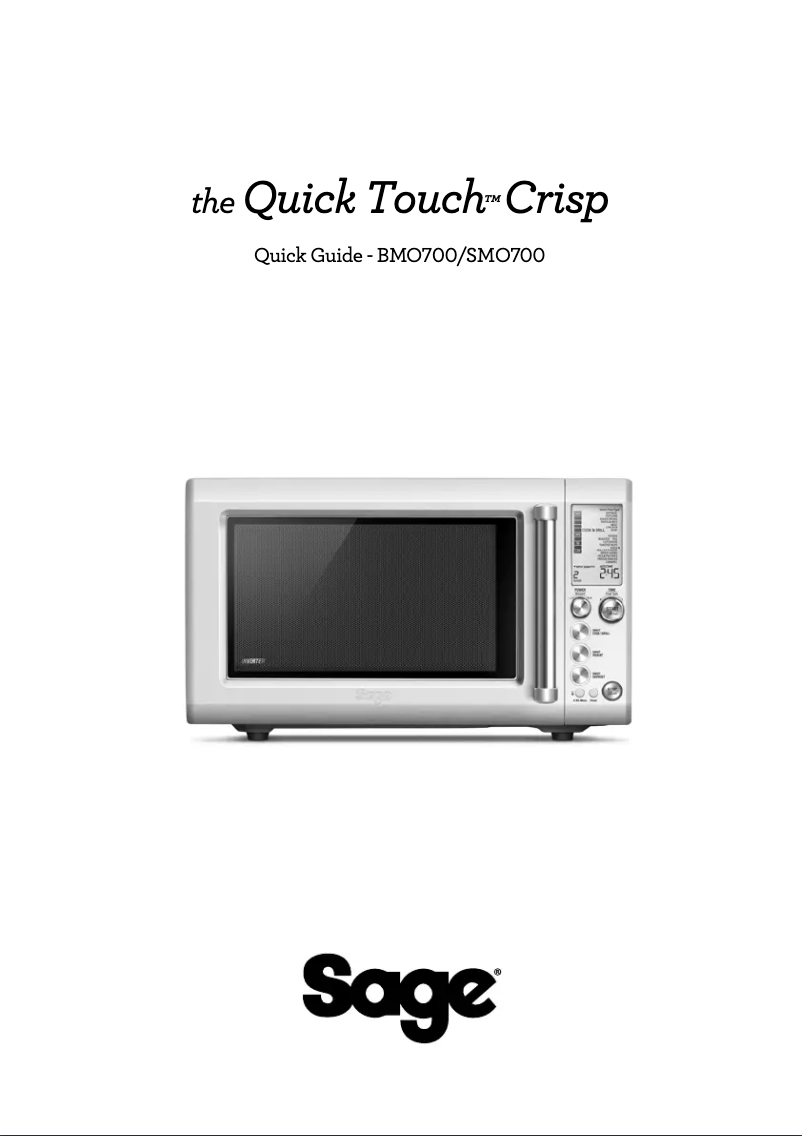 Page 1 de la notice Manuel utilisateur Sage the Quick Touch Crisp BMO700