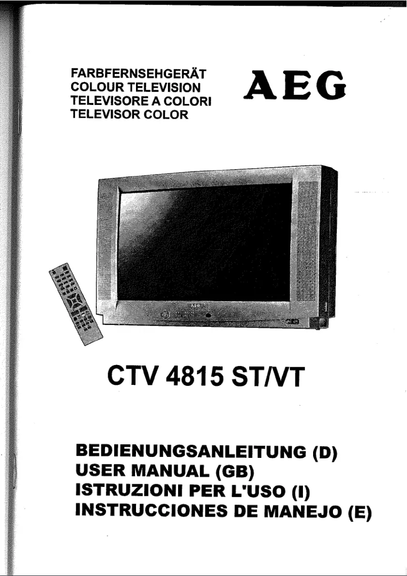 Imagen de la primera página del manual del dispositivo CTV 4815