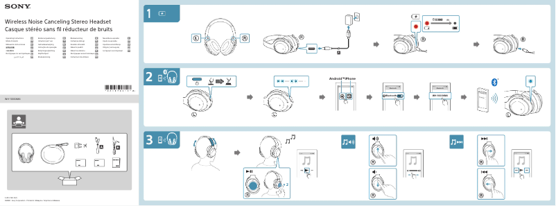 Page n°1 - Guide de démarrage rapide Sony WH-1000XM4
