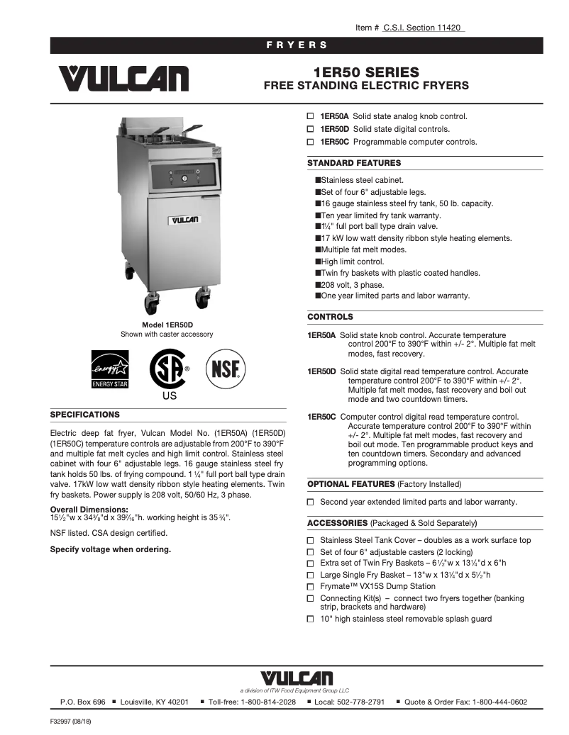 Image de la première page du manuel de l'appareil ER50