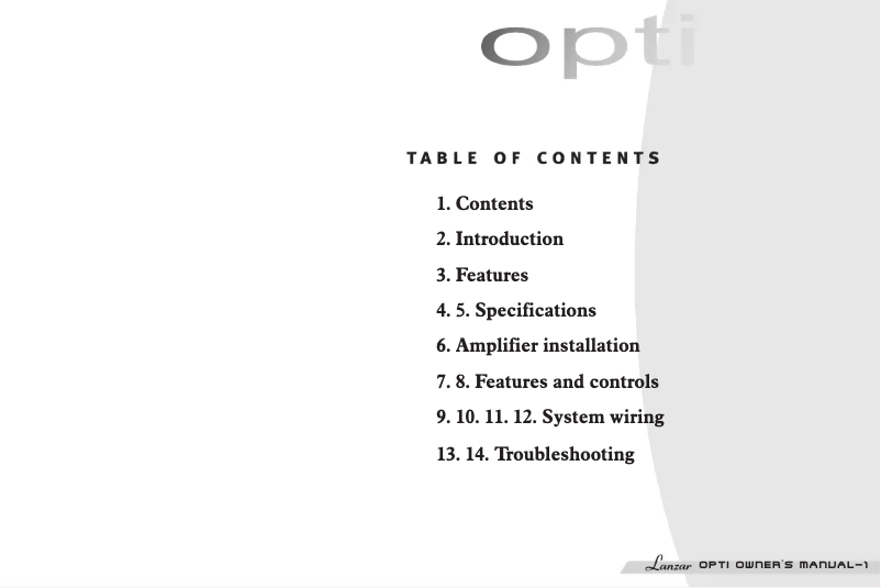 Image de la première page du manuel de l'appareil OPTI 1400 D