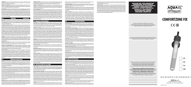 Page 1 de la notice Manuel utilisateur Aquael Comfortzone Fix
