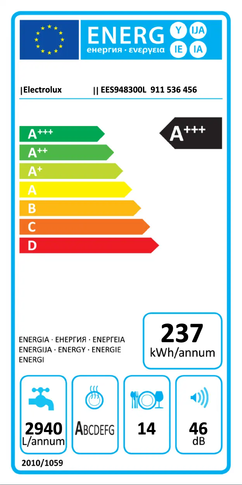 Page n°1 - Manuel utilisateur Electrolux EES948300L