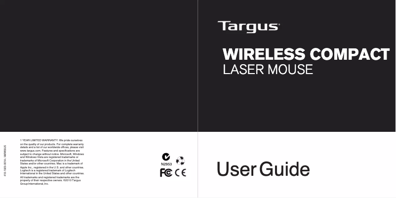 Imagen de la primera página del manual del dispositivo AMW55US
