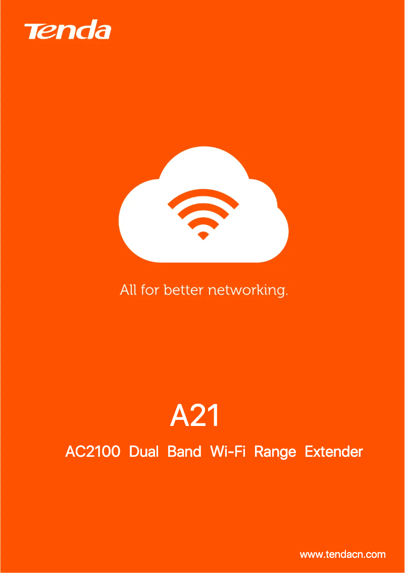 Page 1 de la notice Manuel utilisateur Tenda A21