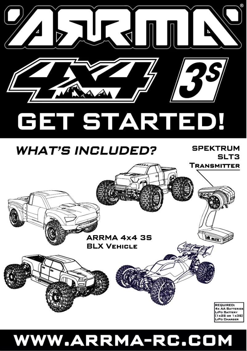 Page 1 de la notice Manuel utilisateur ARRMA Granite 4x4 3S BLX