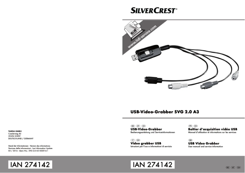Image de la première page du manuel de l'appareil SVG 2.0 A2