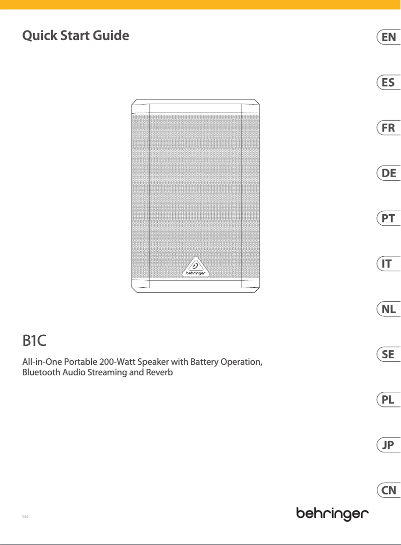 Image de la première page du manuel de l'appareil B1C