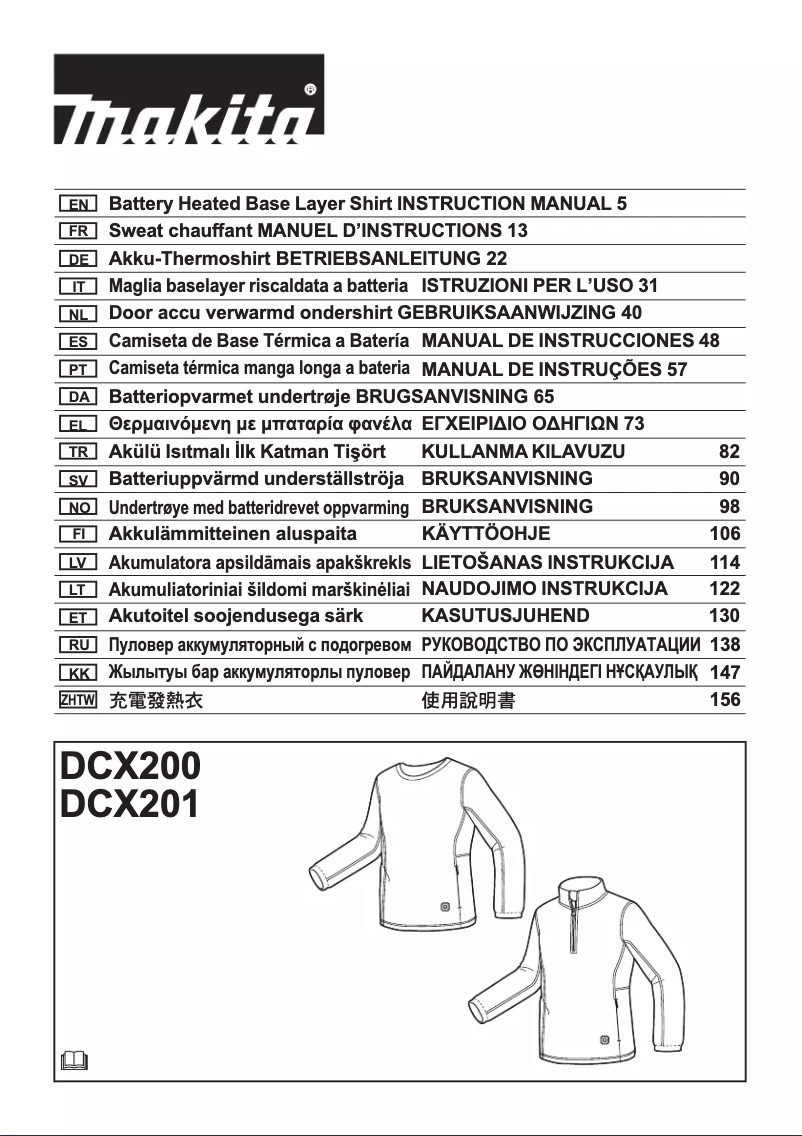 Page n°1 - Manuel utilisateur Makita DCX201