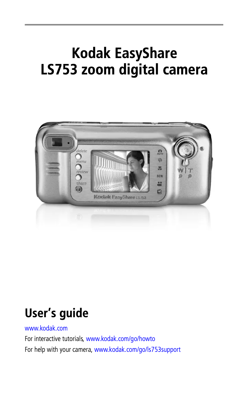 Page 1 de la notice Manuel utilisateur Kodak EasyShare LS753