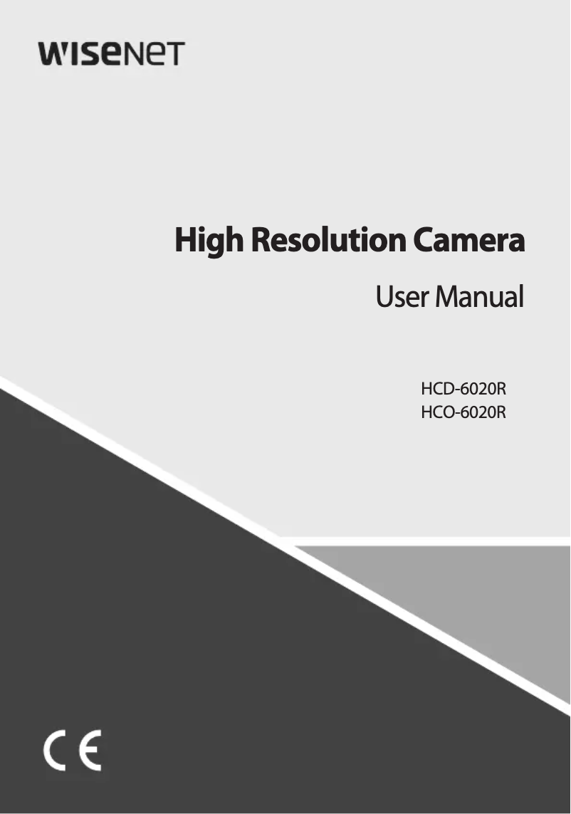 Page n°1 - Manuel utilisateur Wisenet HCD-6020R