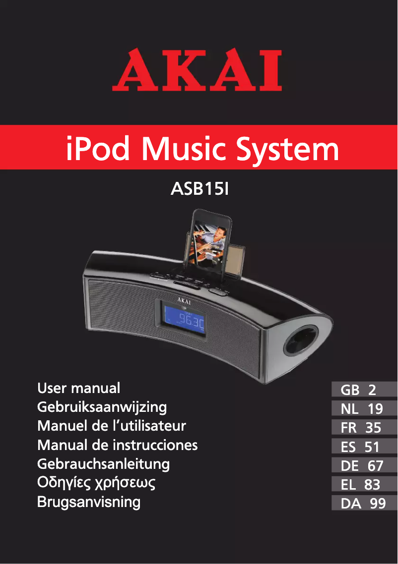 Page n°1 - Manuel utilisateur AKAI ASB15I