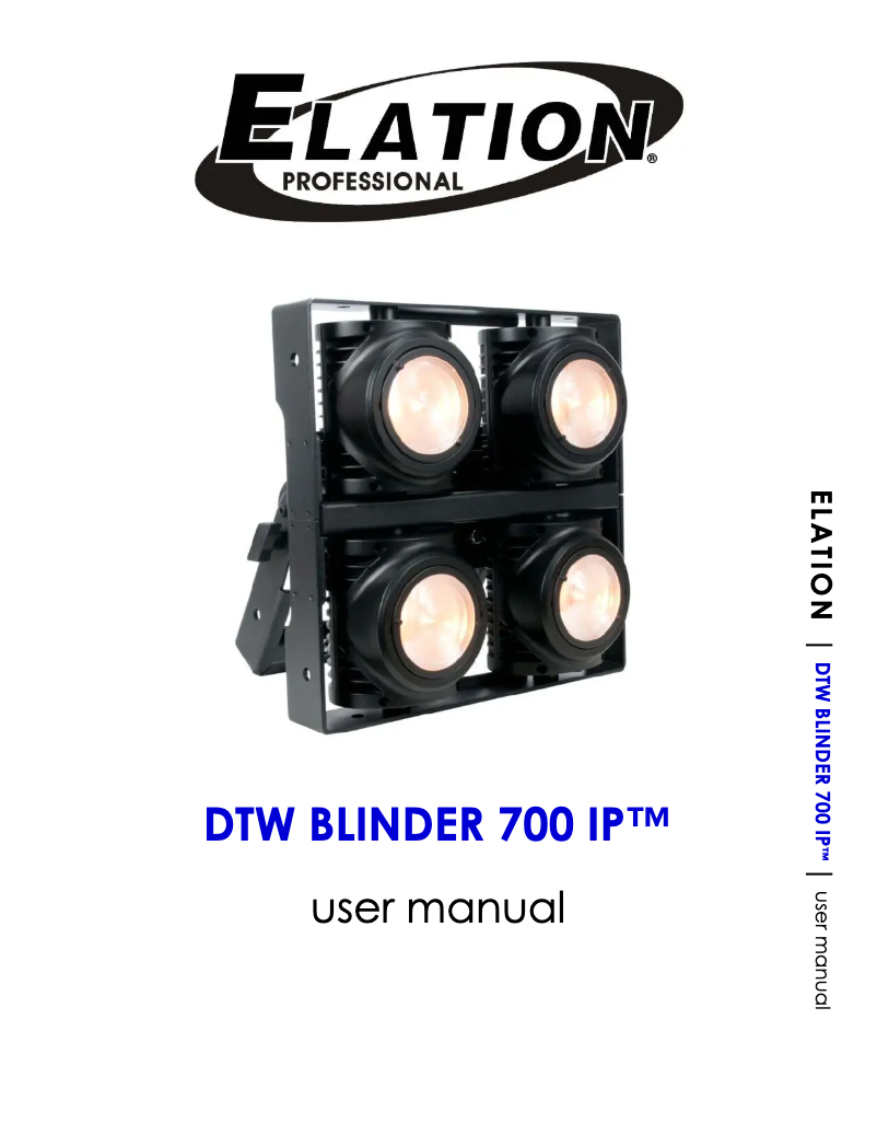 Image de la première page du manuel de l'appareil DTW Blinder 700 IP