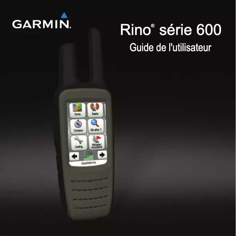 Page n°1 - Manuel utilisateur Garmin Rino 610