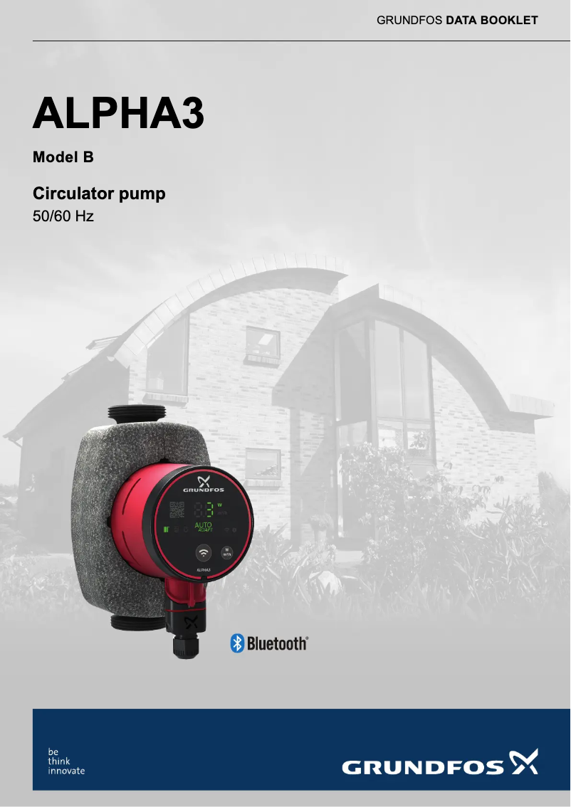 Página 1 del manual Ficha técnica Grundfos Alpha3