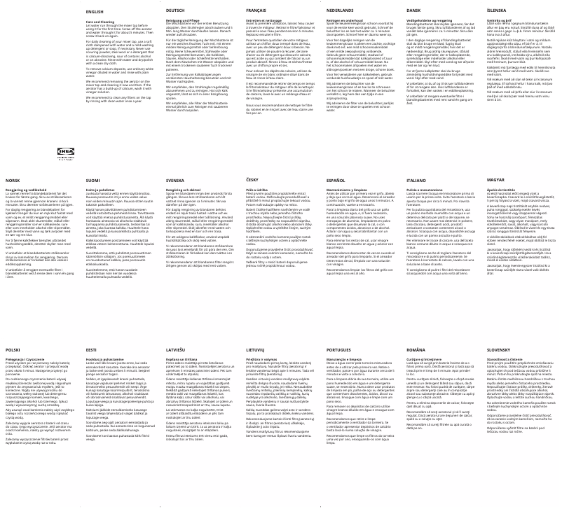 Image de la première page du manuel de l'appareil GAMLESJÖN