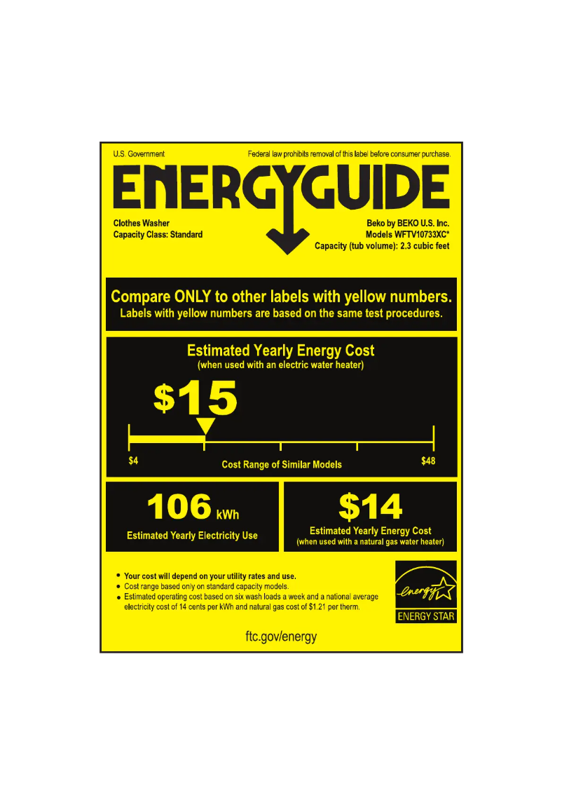 Image de la première page du manuel de l'appareil WFTV10733XC