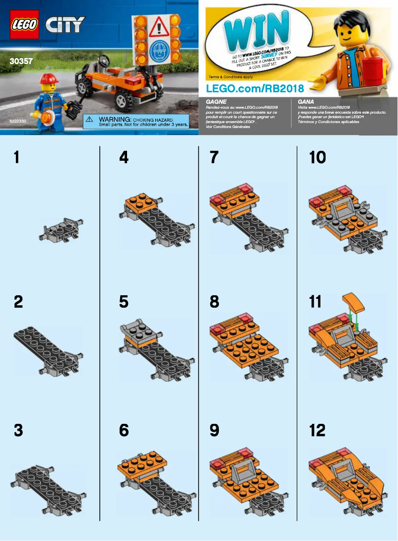 Page 1 de la notice Manuel utilisateur Lego City 30357