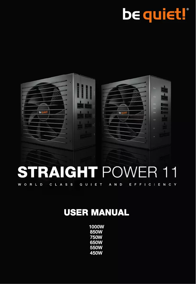 Page n°1 - Manuel utilisateur Be Quiet! Straight Power 11