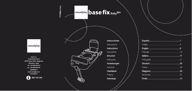 Image de la première page du manuel de l'appareil Basefix baby