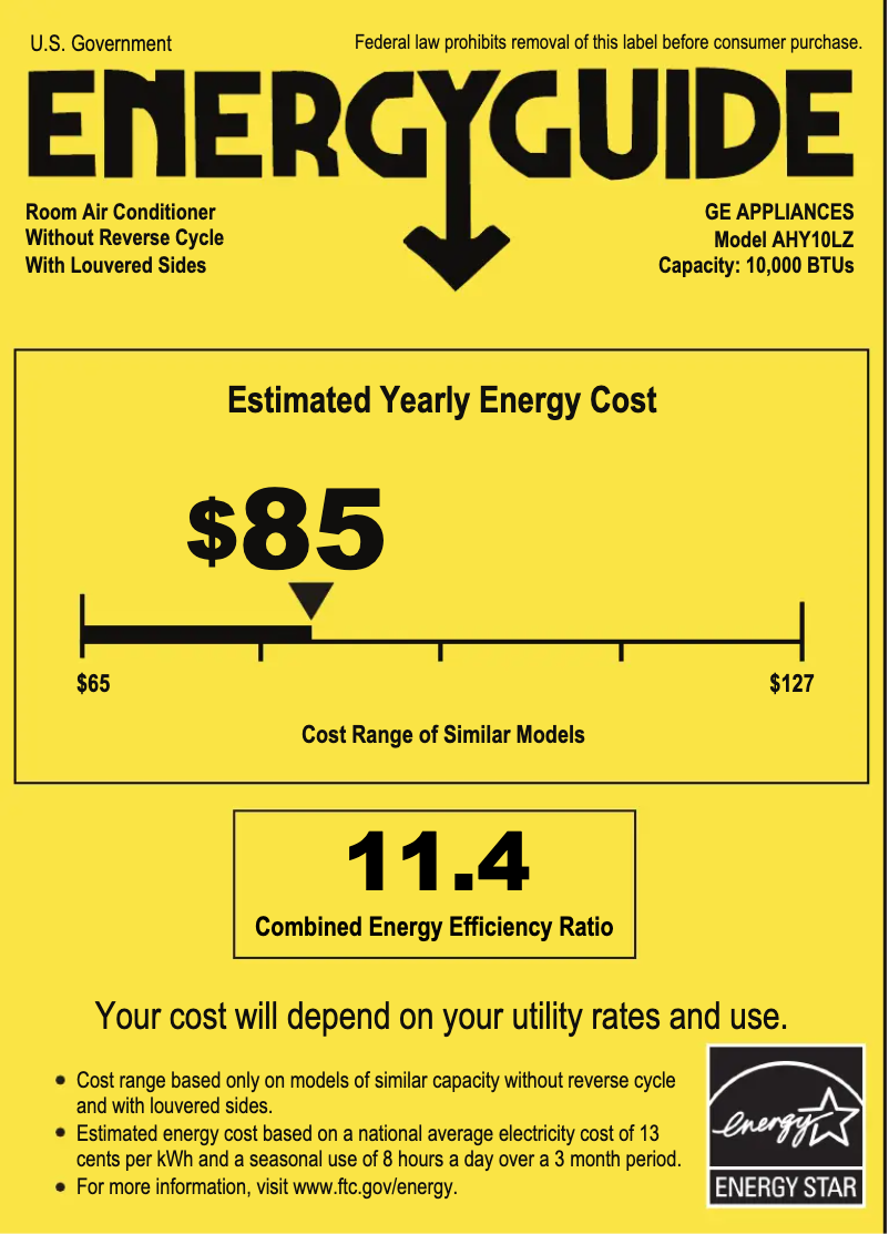 First page image of the manual for AHY10LZ