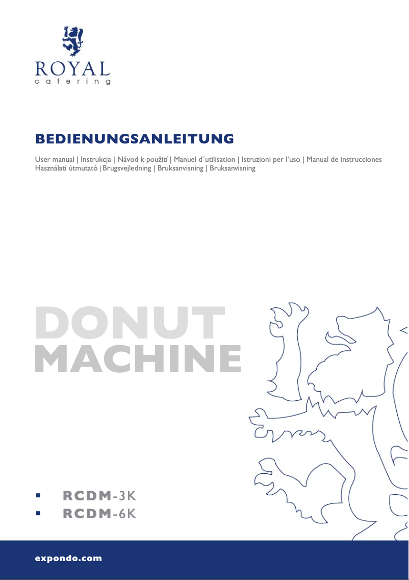 Page 1 de la notice Manuel utilisateur Royal Catering RCDM-3K
