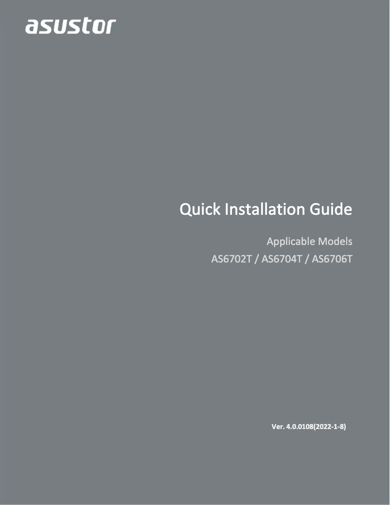 Image de la première page du manuel de l'appareil AS6704T