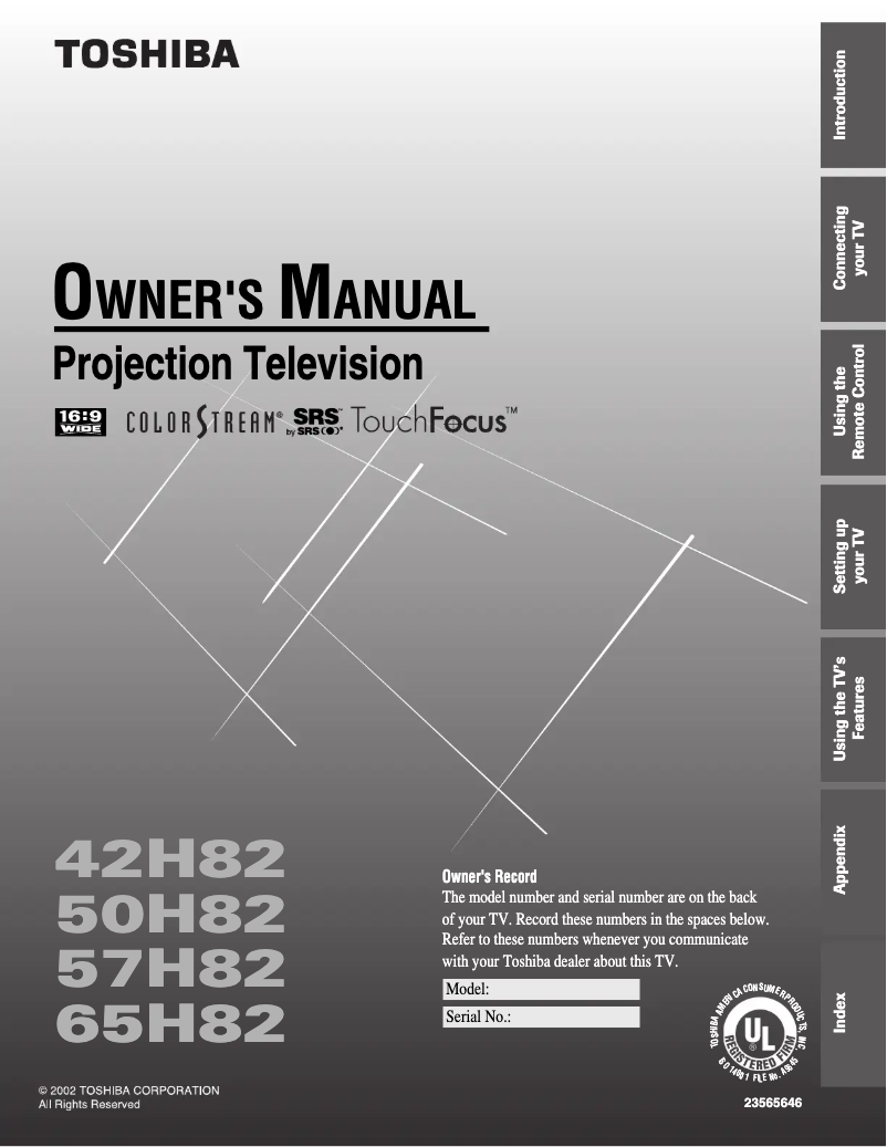 Image de la première page du manuel de l'appareil 50H82