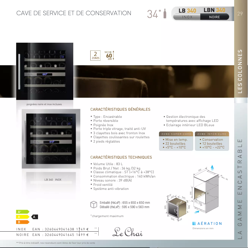 Image de la première page du manuel de l'appareil LB340