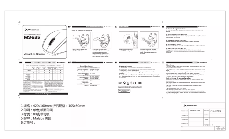 Page 1 de la notice Manuel utilisateur Phoenix Technologies Phm 9635