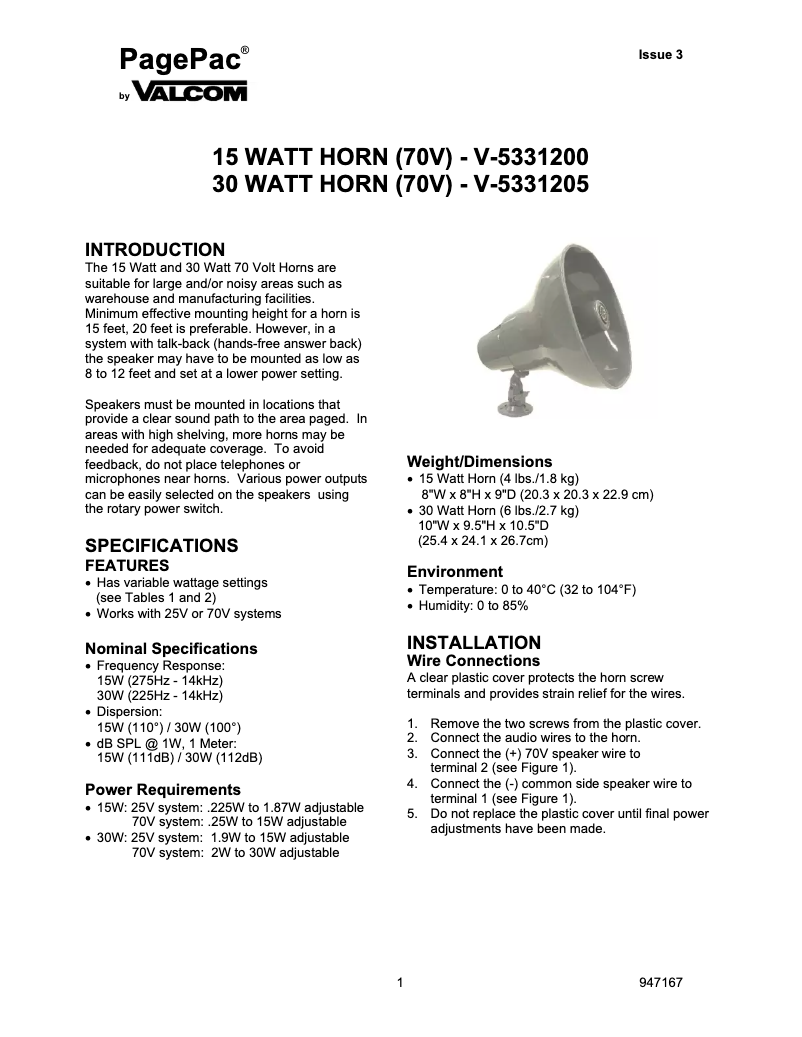 Image de la première page du manuel de l'appareil V-5331200