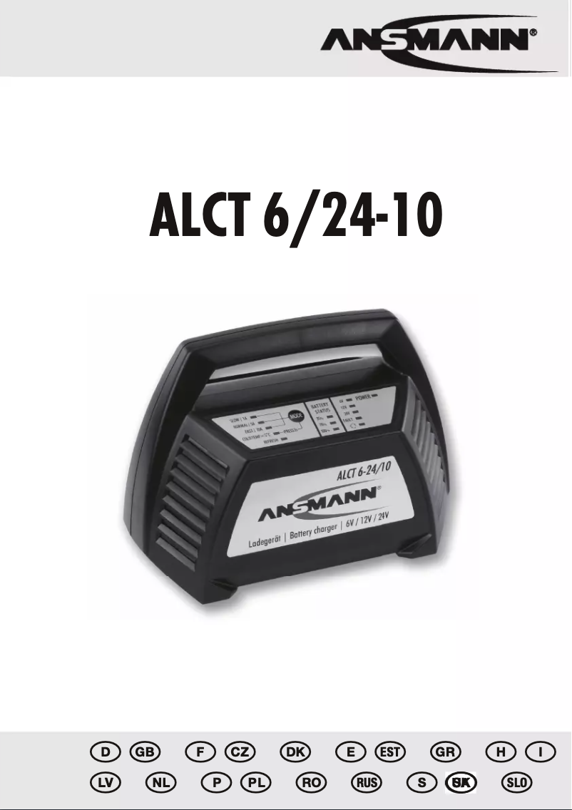 Image de la première page du manuel de l'appareil ALCT6-24/10