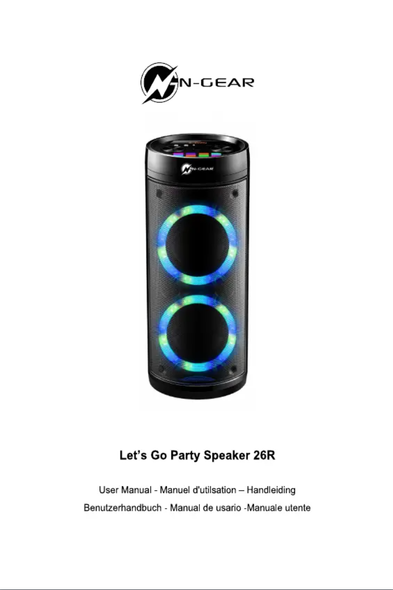 Image de la première page du manuel de l'appareil Let's Go Party Speaker 26R